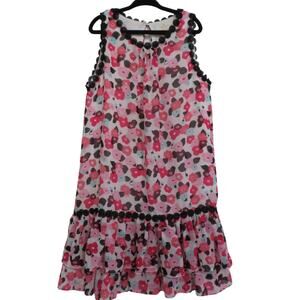 Kate Spade Dress Kids Sz 8 Pink Black Floral Dress Blooming Floral Dress